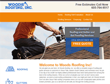 Tablet Screenshot of jimwoodsroofing.com